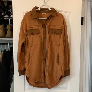 LA MIEL Tan Shirt Jacket